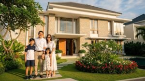 Happy homeowners with a termite-protected newly constructed home in Goa.
