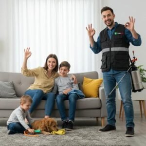 Family in a termite-protected home after professional best treatment in Mumbai