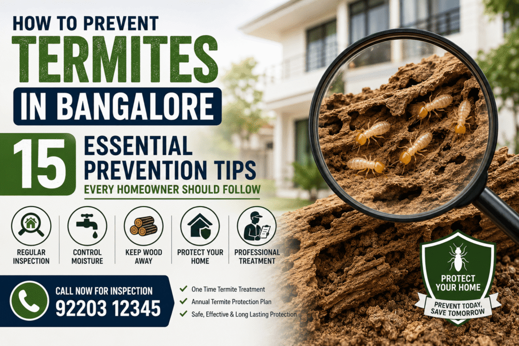 Termite Prevention Tips in Bangalore – Professional termite inspection to protect wooden furniture and homes from termite infestation
