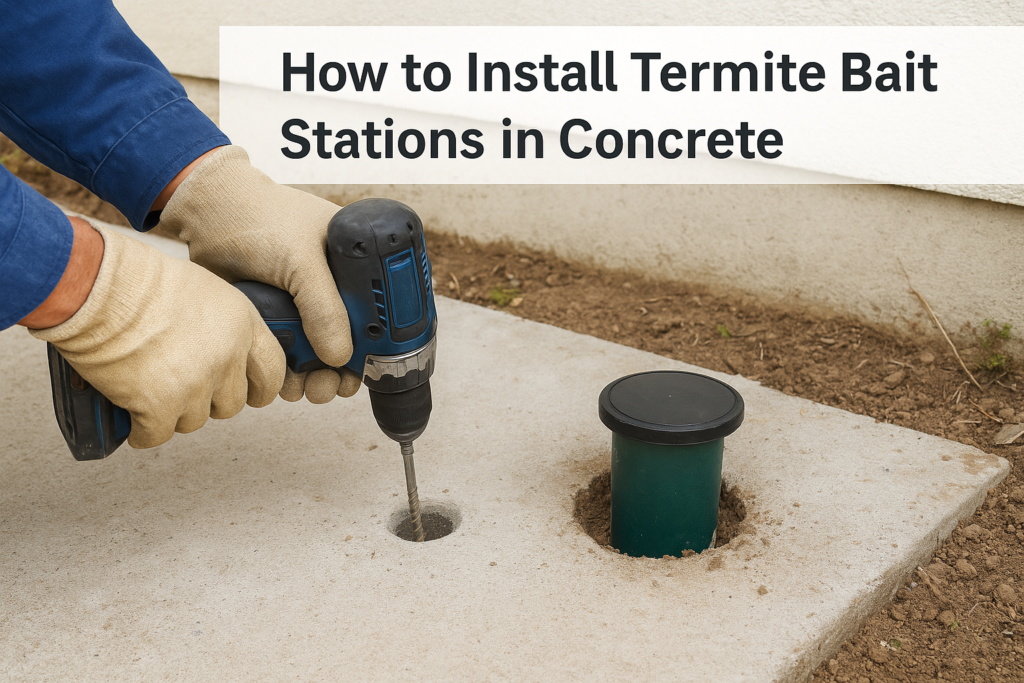 How to Install Termite Bait Stations in Concrete